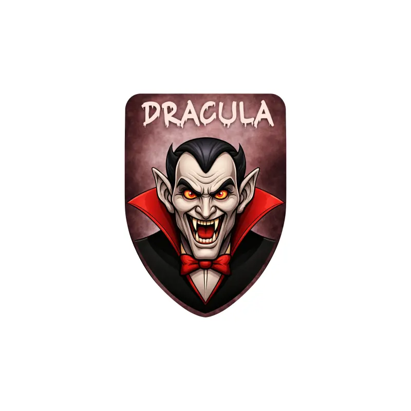 Dracula, magnet lemn, suvenir gift shop romania, model mgs219
